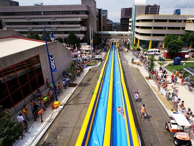 Airtight 1000ft Inflatable Slip And Slide, Slide The City for big event BY-STC-005